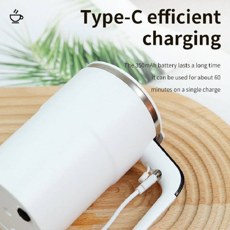 Automatic Coffee Stirring Cup, Stainless Steel Self-stirring Coffee Cup With Lid