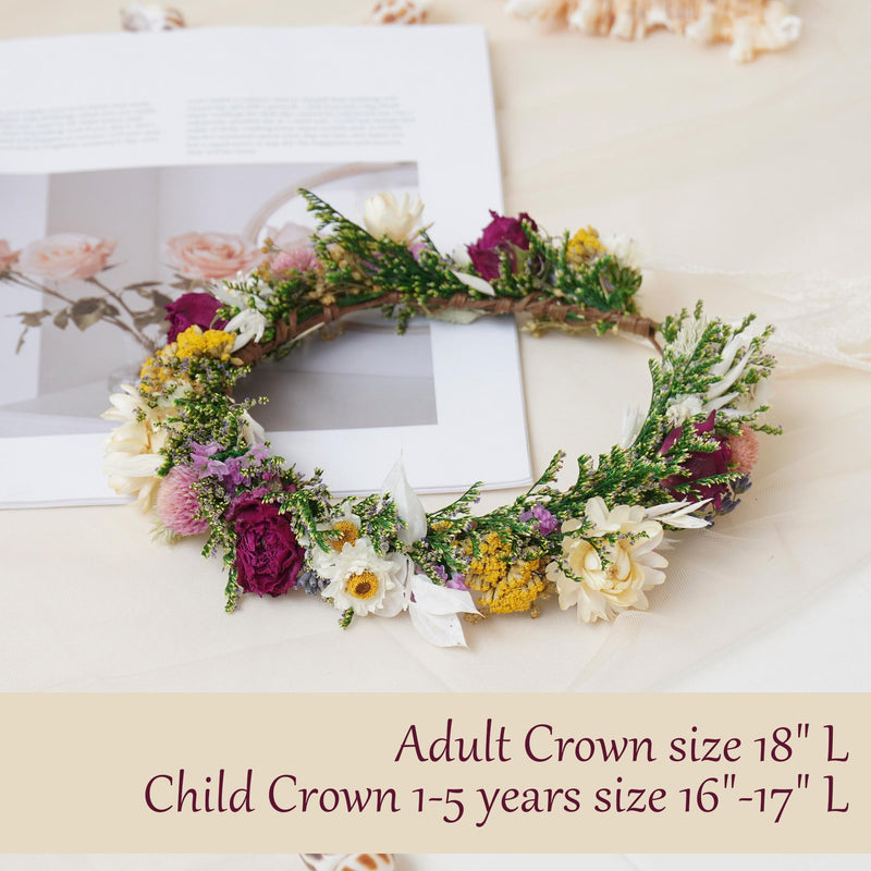 Gypsophila Crown, Dried Flower Crown