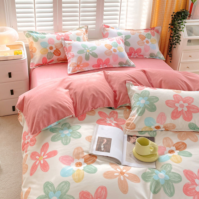 3 Piece Spring Floral Duvet Cover Set