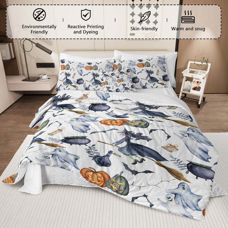 8 Pieces Halloween Comforter Set