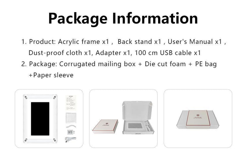 7-inch Acrylic Auto-rotating Digital Photo Frame