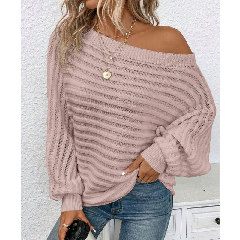 Women's Off Shoulder Sweater Batwing Sleeve