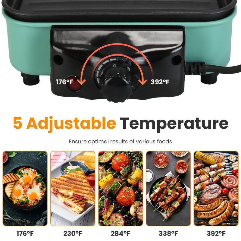 1Pc 2000W Electric Indoor Grill 2 In 1 Electric BBQ Gill