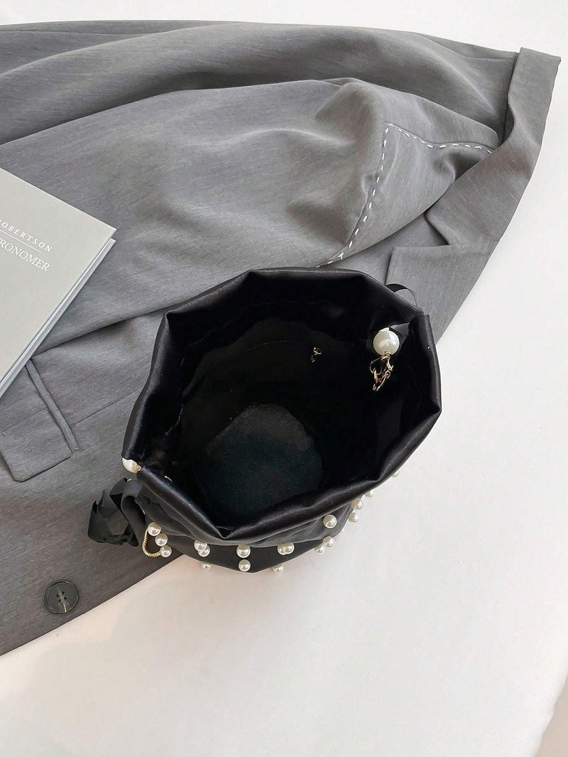 European And American  Pleated Silk Small Bag For Women