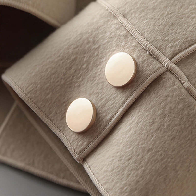 Elegant Women's Single-Breasted Raglan Sleeve Coat