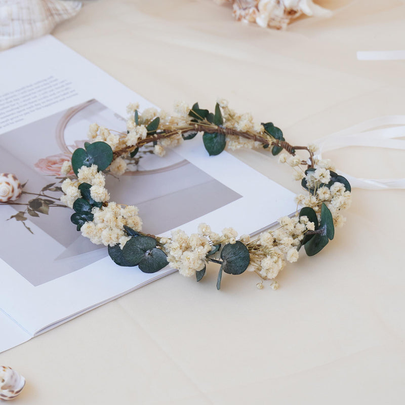 Gypsophila Crown, Dried Flower Crown