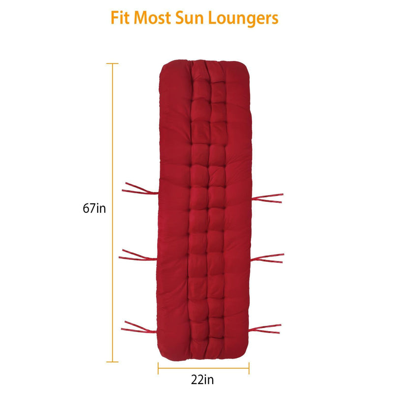 1Pc Chaise Lounger Cushion