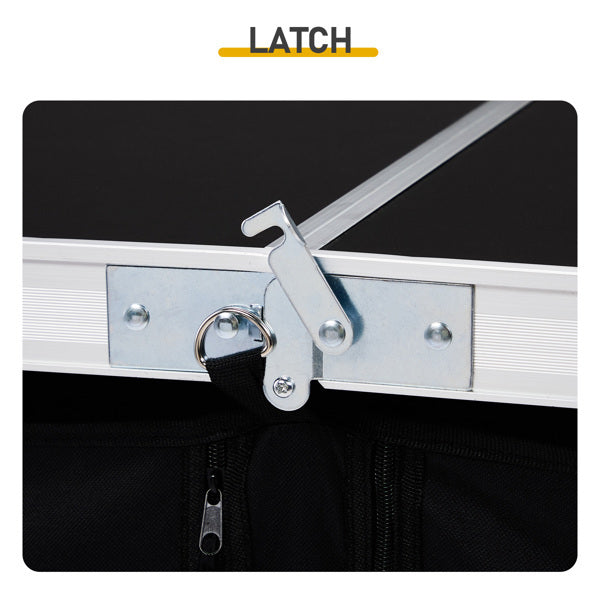 4ft 47cm Wide Black Outdoor Folding Table