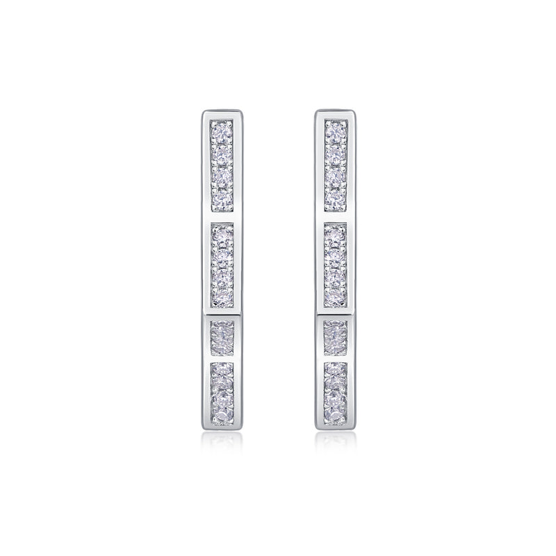 Galaxy Wandering Diamond Set Moissanite Silver Earrings Luxury Fashion Diamond Earrings Stud Earrings