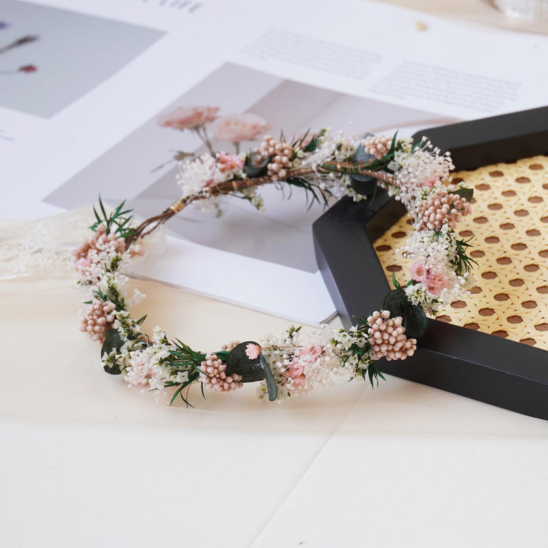 Gypsophila Crown, Dried Flower Crown,