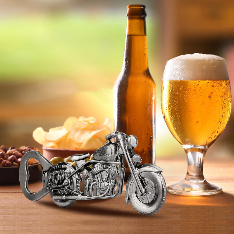 Old Style Motorcycle Beer Bottle Opener Black Gift Box With Greeting Card