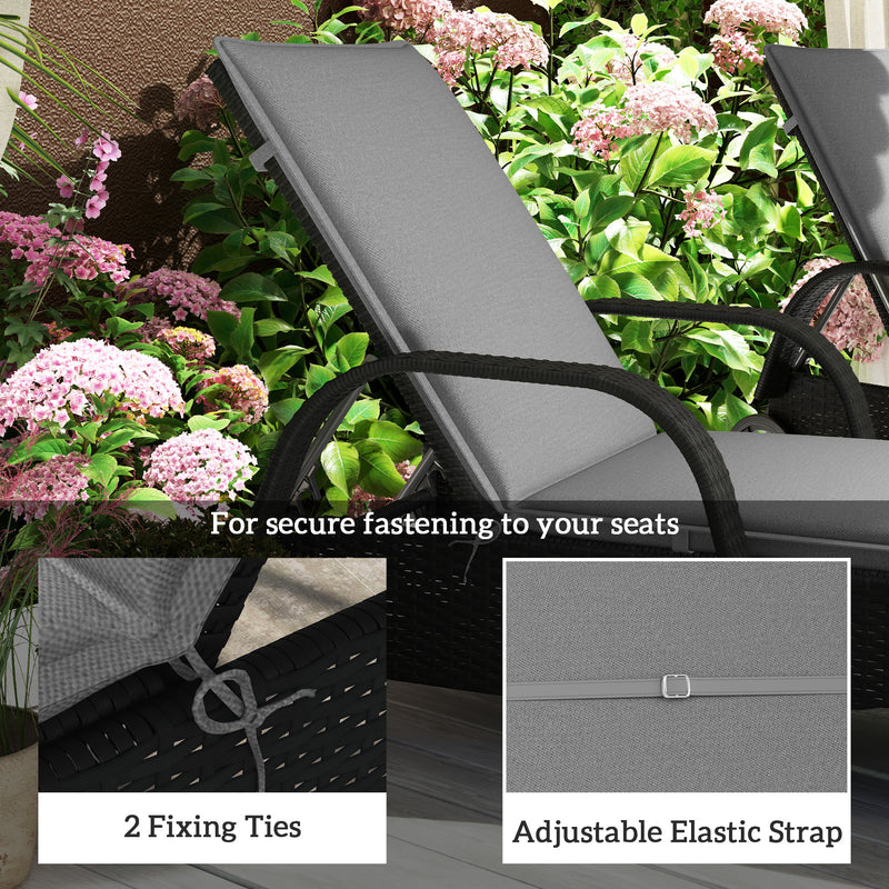 Foldable Chaise Lounge Cushion Set Of 2
