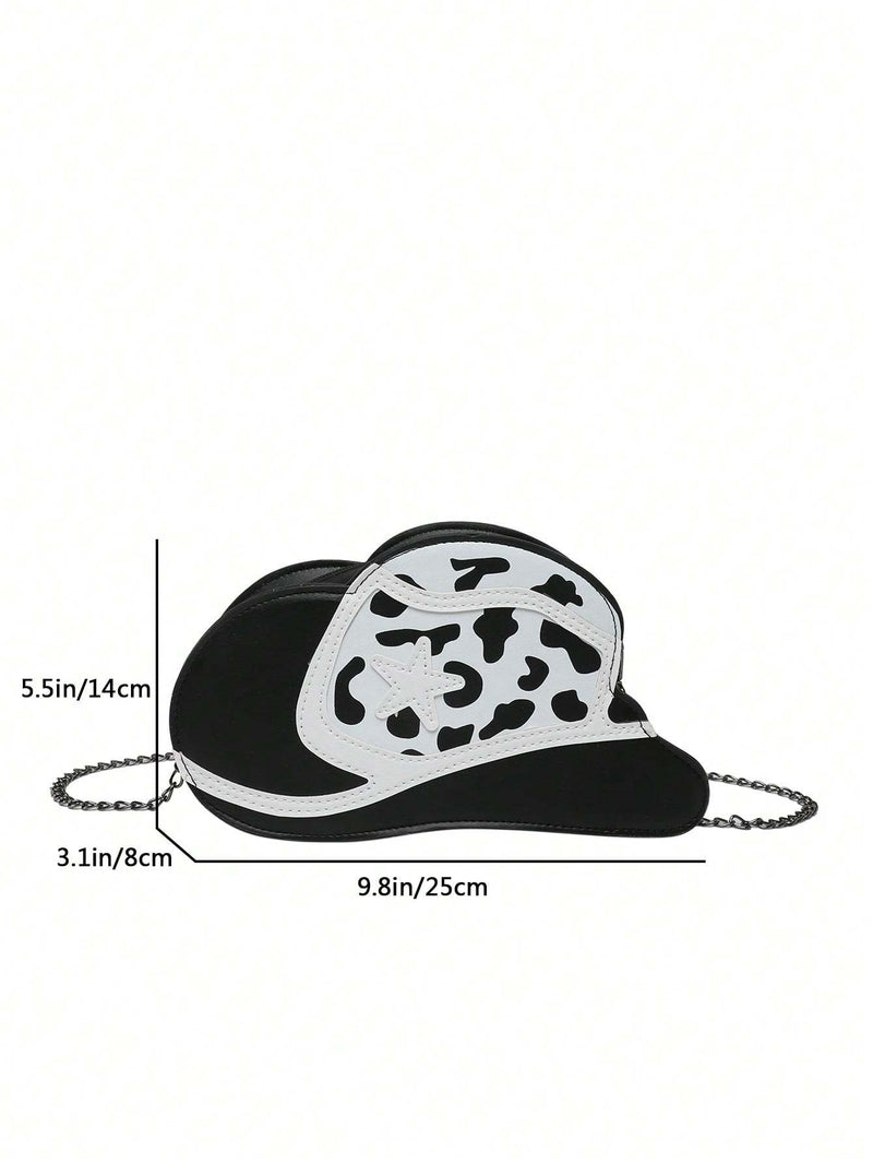 Retro Hat Bag 2025 New Style Temperament Fashion Color Matching Chain Bag