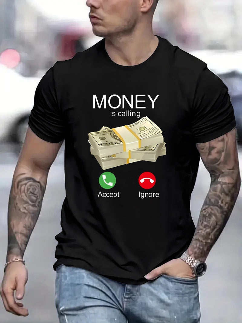 Money Is Summoning Printed T-shirts, Men's