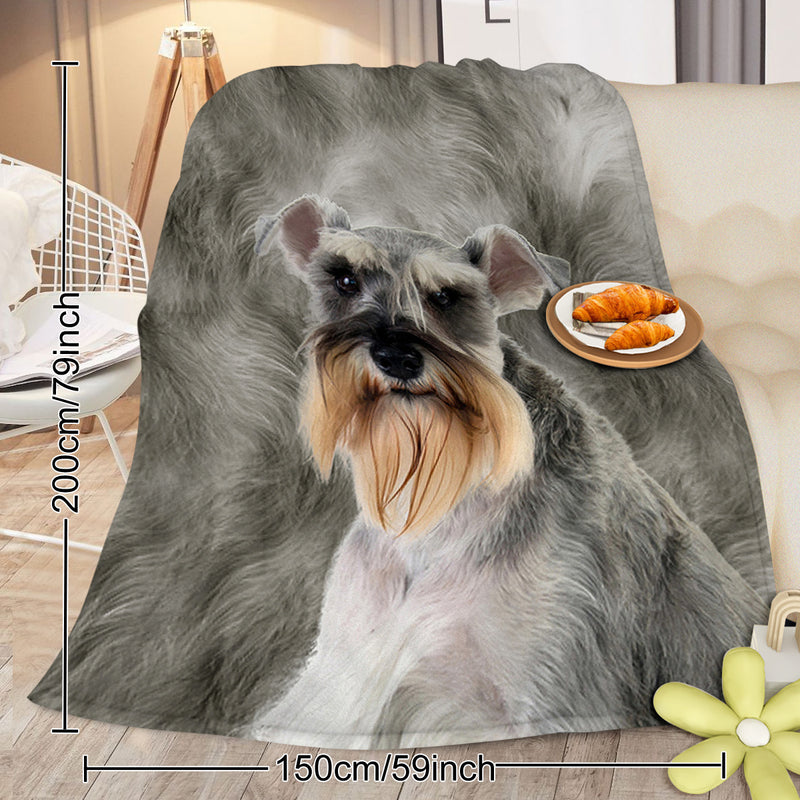 Schnauzer Flannel Blankets Cozy Blanket