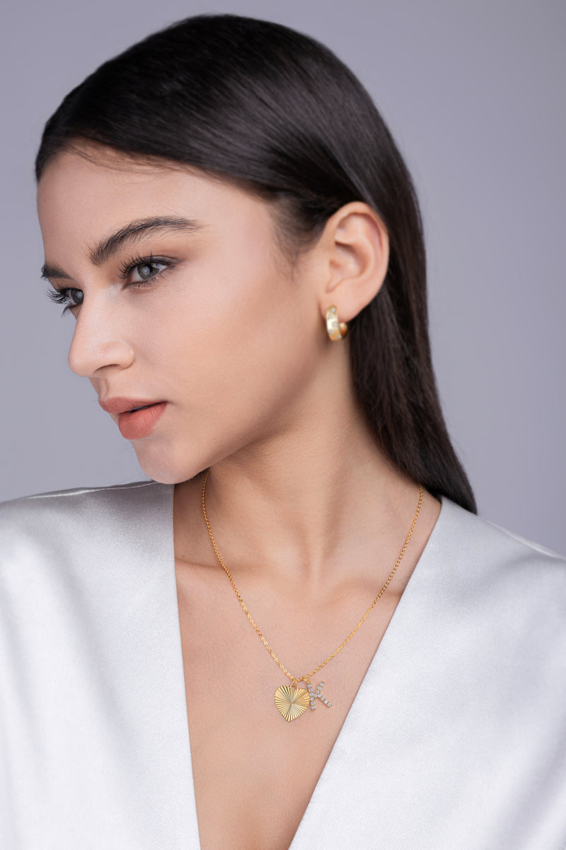 Heart Secret - A Fashionable And Trendy Necklace Pendant Diamond Jewelry Necklace Set