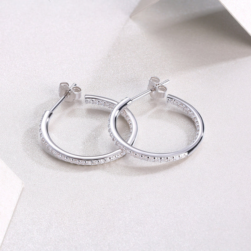 Ribbon - Square Moissanite S925 Sterling Silver Earrings