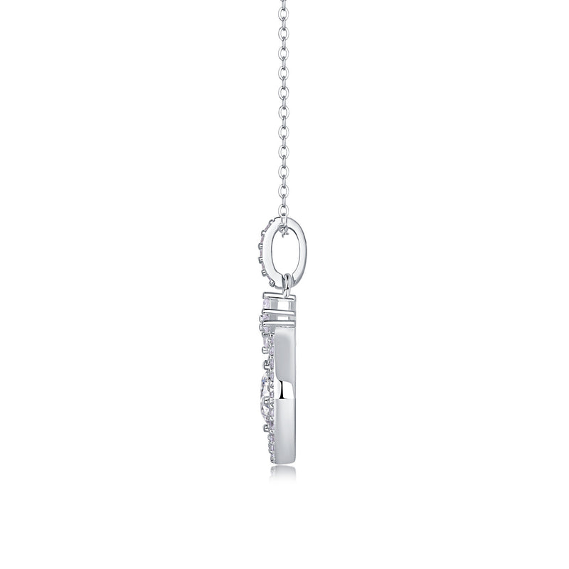 Starlight Heart-to-Heart - A Fashionable And Luxurious Diamond Jewelry Pendant Set