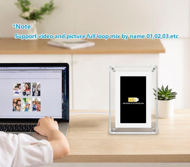 7-inch Acrylic Auto-rotating Digital Photo Frame