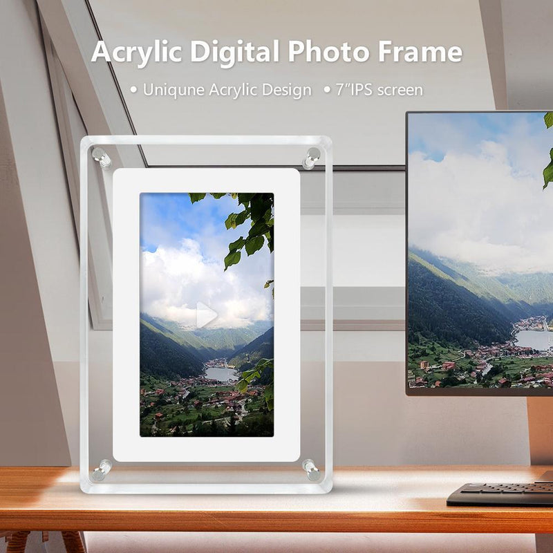 7-inch Acrylic Auto-rotating Digital Photo Frame