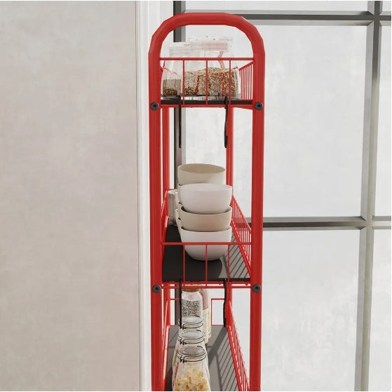 6-Tier Rolling Cart Gap Kitchen Slim Slide Out Storage Tower Rack With Wheels