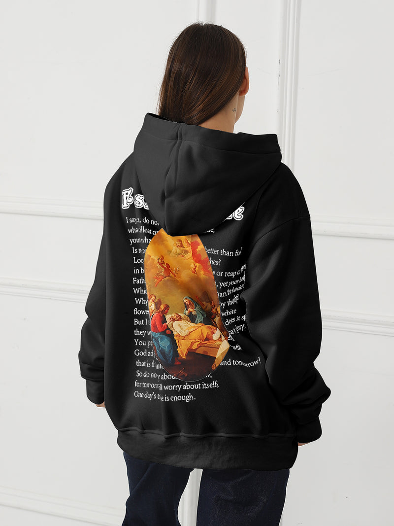 Women's Fashionable Casual Printed Hoodie