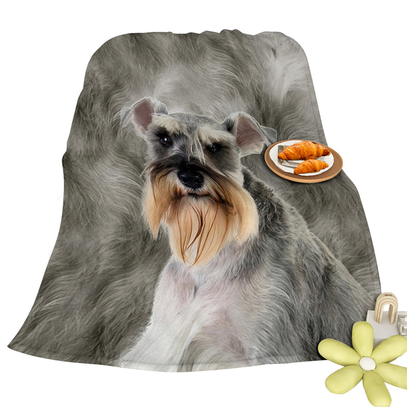 Schnauzer Flannel Blankets Cozy Blanket