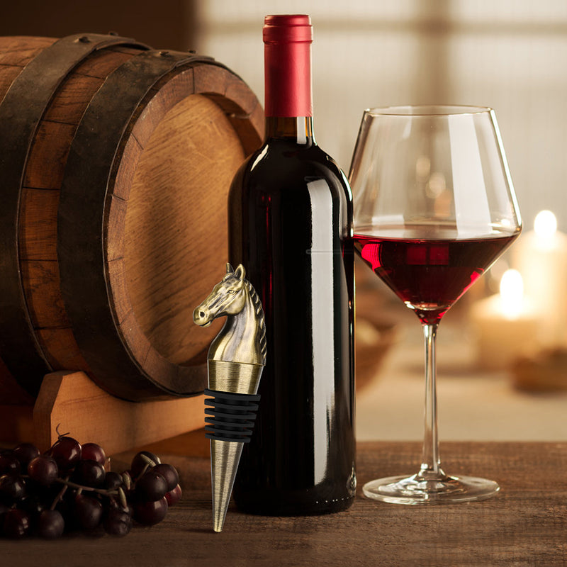 Luxury Horse Head Wine Bottle Stopper Animal-shaped Wine Stopper For Preserving Red Wine