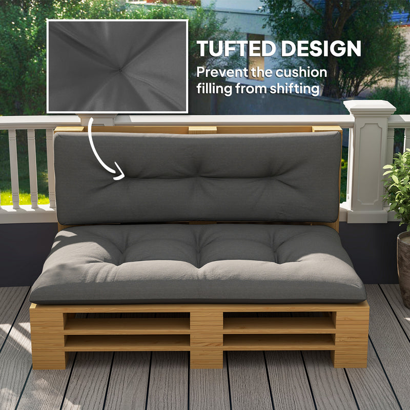 2 Seater Pallet Cushions Outdoor 3.9 Thick Replacement Cushions
