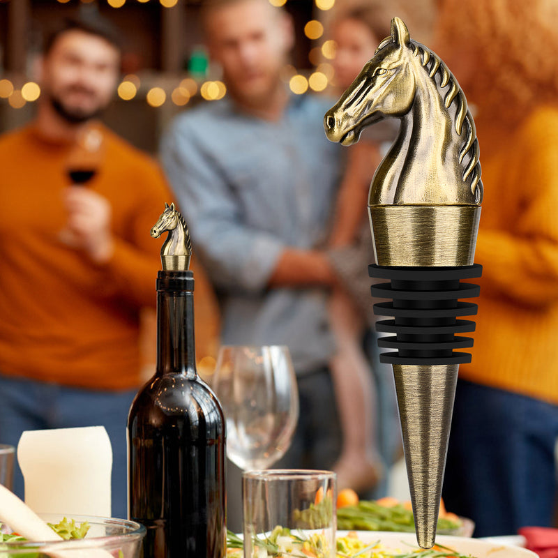 Luxury Horse Head Wine Bottle Stopper Animal-shaped Wine Stopper For Preserving Red Wine
