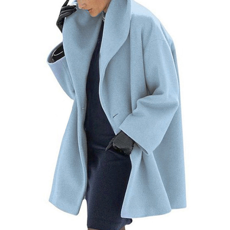 Women's Oversized Hooded Wool-Like Long Coat
