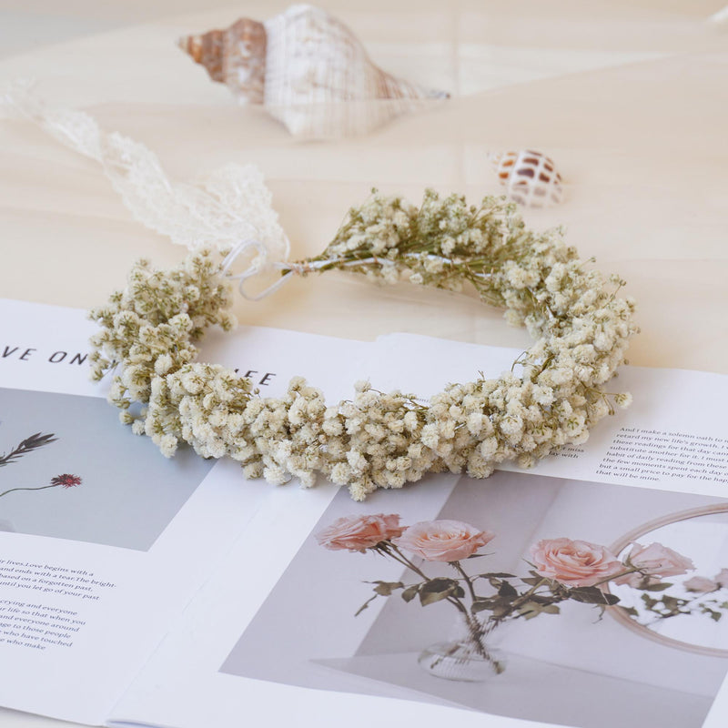 Gypsophila Crown, Dried Flower Crown