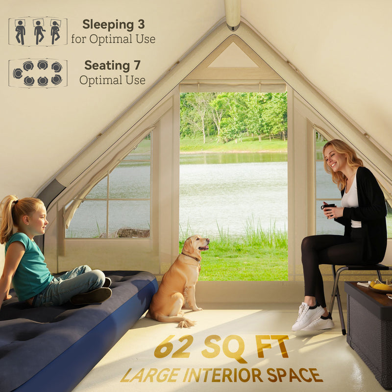 Inflatable Camping Tent With Hand Pump