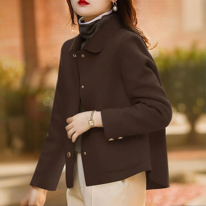 Elegant Women's Single-Breasted Raglan Sleeve Coat
