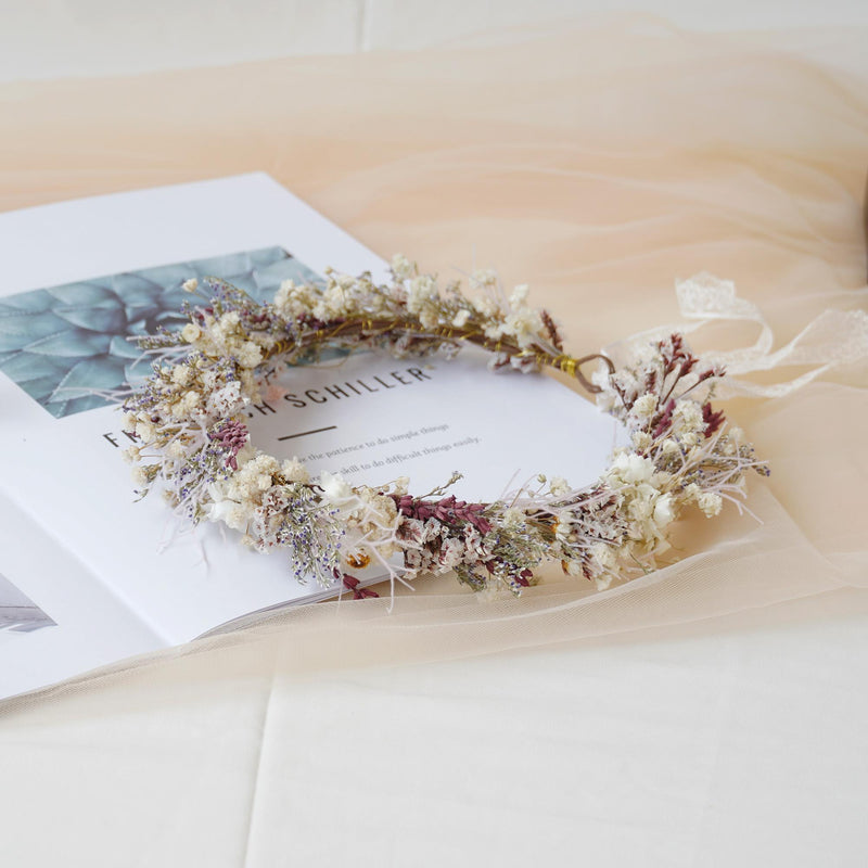 Gypsophila Crown, Dried Flower Crown