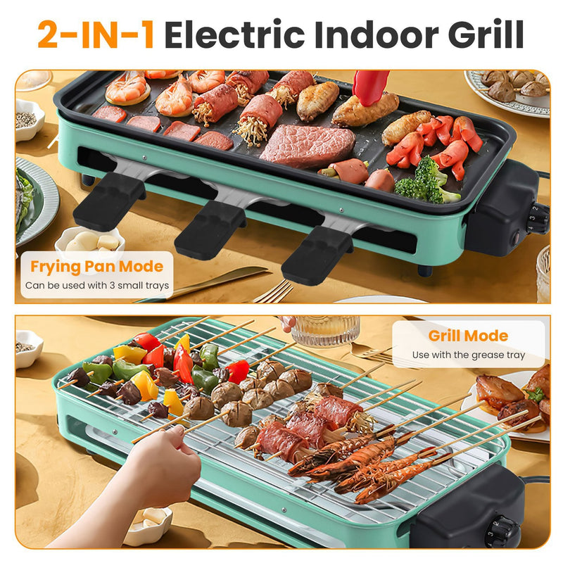 1Pc 2000W Electric Indoor Grill 2 In 1 Electric BBQ Gill