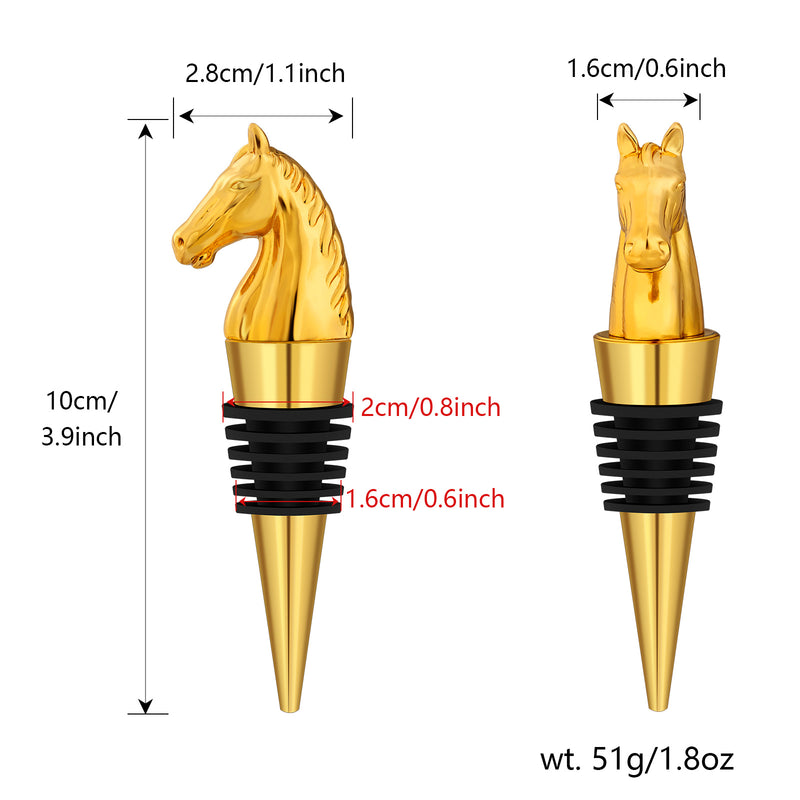 Luxury Horse Head Wine Bottle Stopper Animal-shaped Wine Stopper For Preserving Red Wine