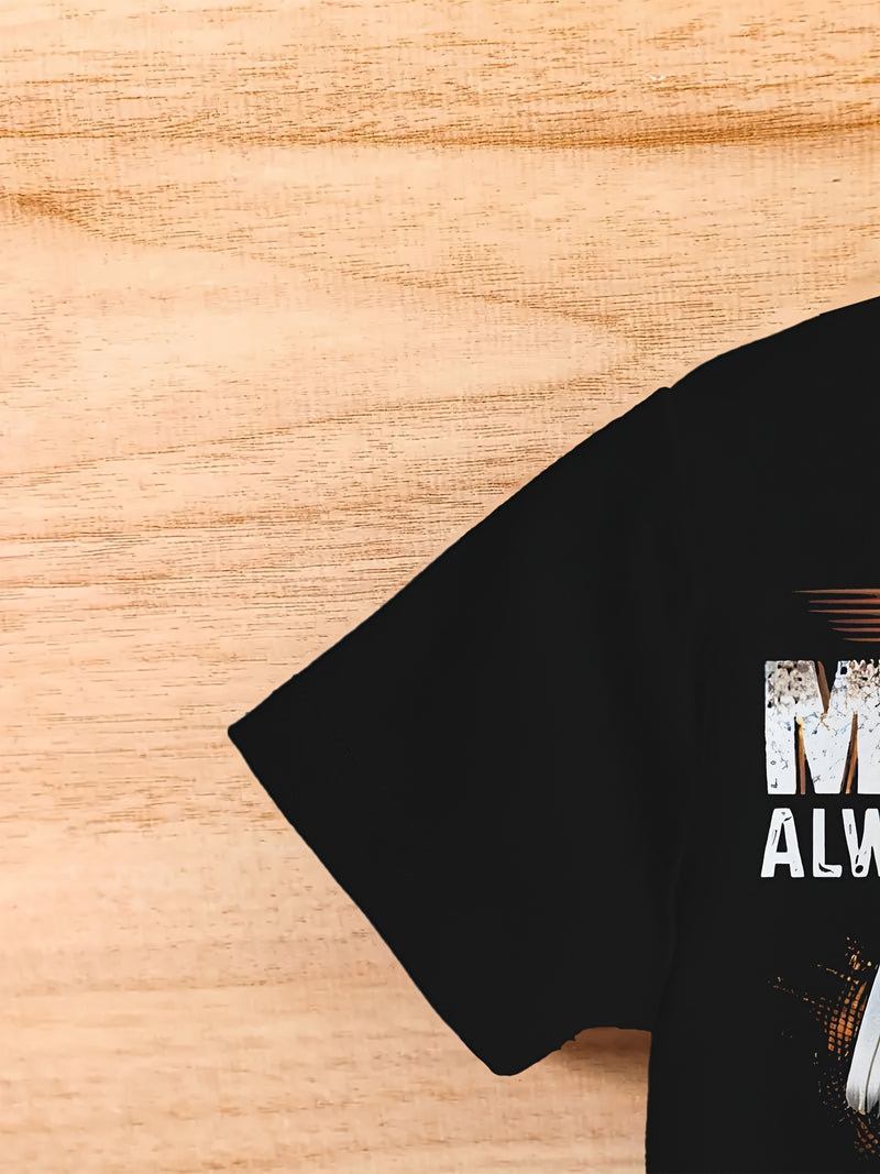 Men's Tool Printed T-shirt, Casual Short Sleeved Round Neck T-shirt, Men's Outdoor T-shirt