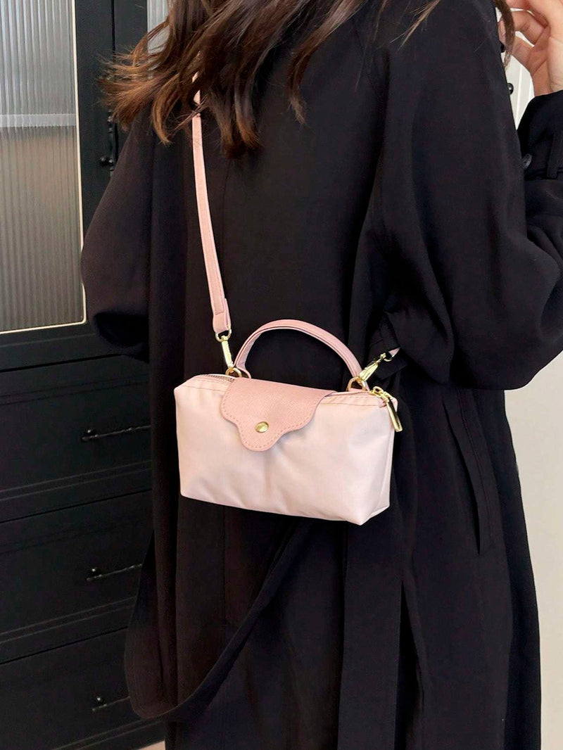 Casual Solid Color Fashionable Women's Handbag Crossbody Bag