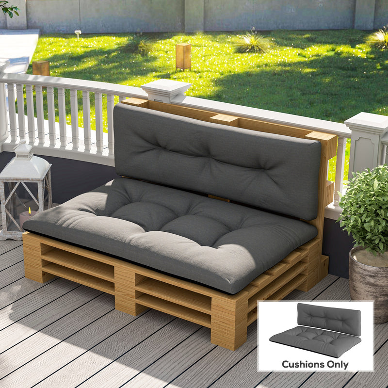 2 Seater Pallet Cushions Outdoor 3.9 Thick Replacement Cushions
