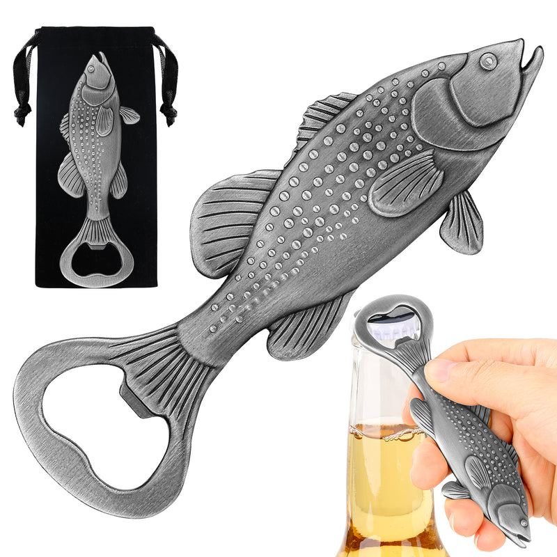 Creative Sea Bass Bottle Opener With Velvet Bag
