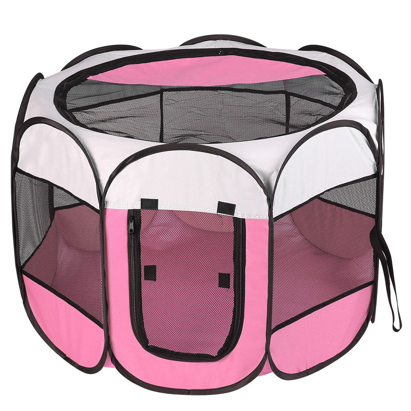 Pink-Blue Options -- 1Pc Portable Foldable Pet Tent Exercise