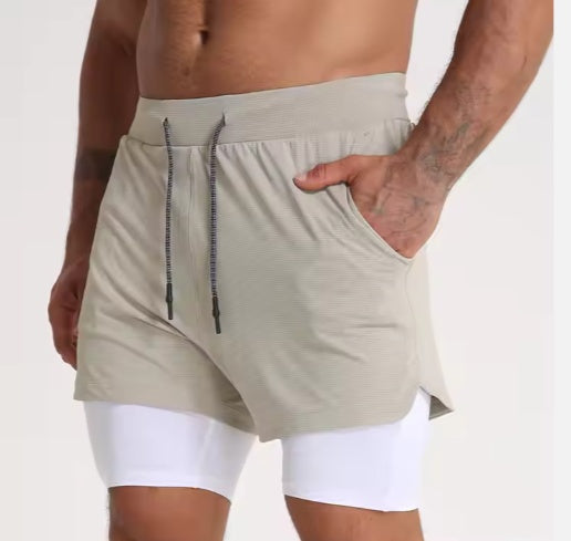 Men Liner Running Fitness Shorts