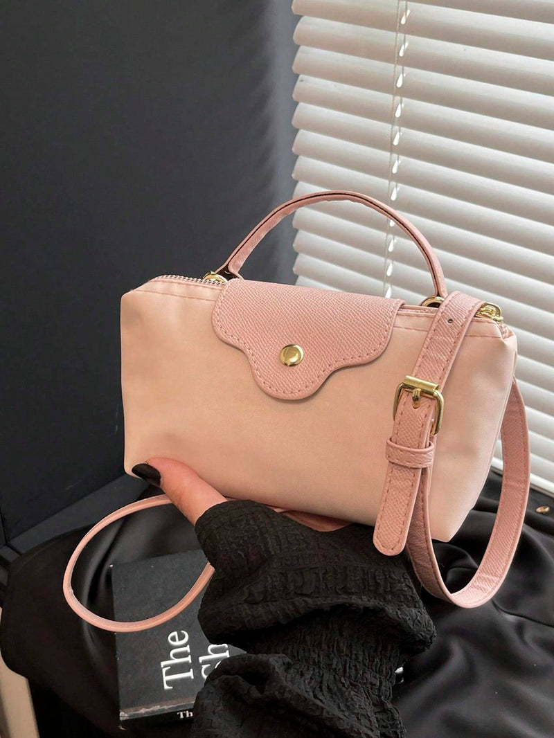 Casual Solid Color Fashionable Women's Handbag Crossbody Bag