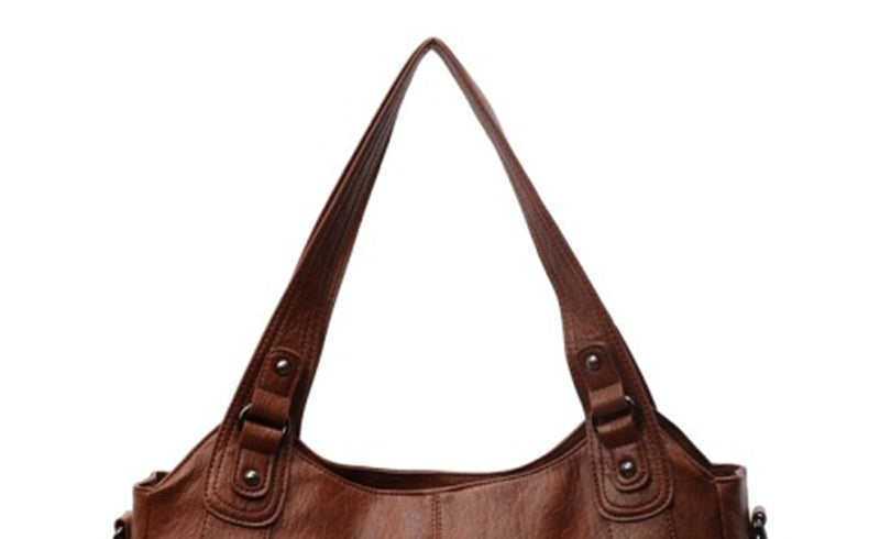 Handbag European And American Retro Solid Color Simple Texture