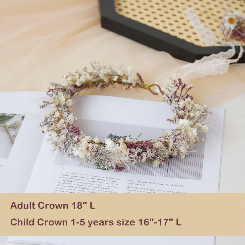 Gypsophila Crown, Dried Flower Crown