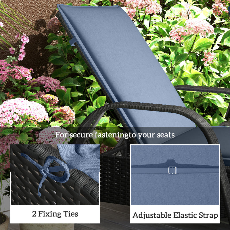 Foldable Chaise Lounge Cushion Set Of 2