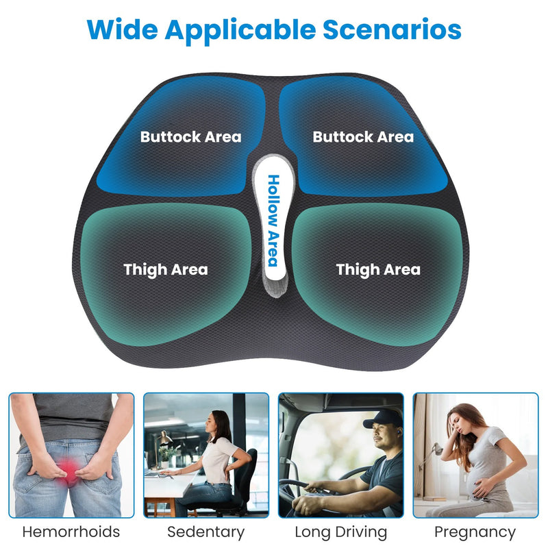 1Pc Memory Foam Seat Cushion Sciatica Pain Relief Cushion Pillow S