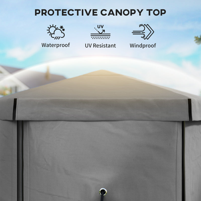 12 X 12 Hexagonal Up Gazebo Canopy Tent With 5 Sidewalls