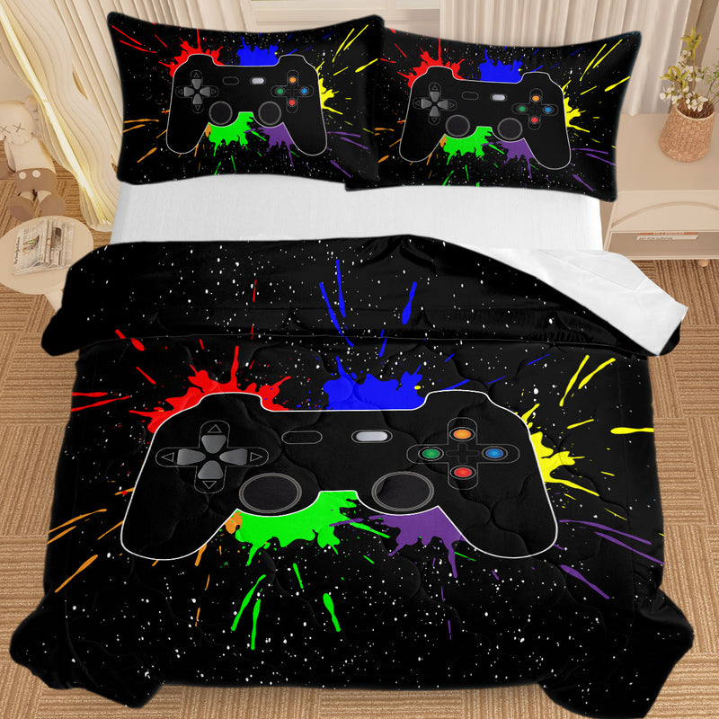 Black Video Game Comforter For Girls Boys